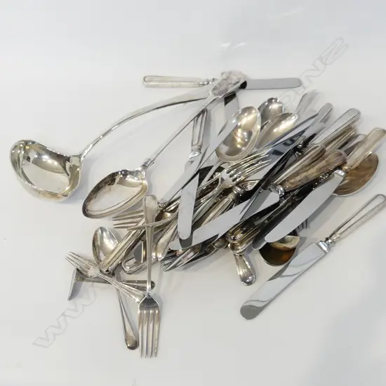 BOX LOT ASST. SILVER PLATE CUTLERY