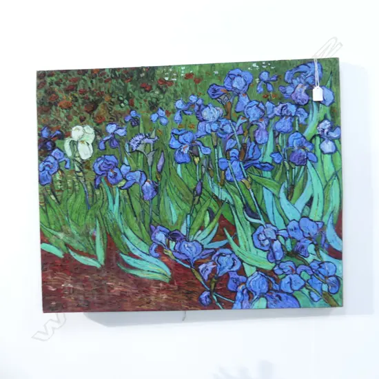 IRISES OIL ON CANVAS AFTER VAN GOGH 795 X 650MM BORER