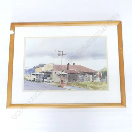 W. A. MACCORMICK W/C PRINT 'PHONE BOX RAURIMU 1976' 320x495mm