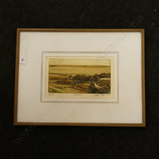 STANLEY PALMER 'WAITOITOI' ORIGINAL PRINT 22/60 SIGNED & DATED '77 155x260mm