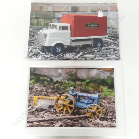 FRAMED FUN HO TRACTOR PHOTO  TRI-ANG TRUCK CANVAS (450 X 310MM)