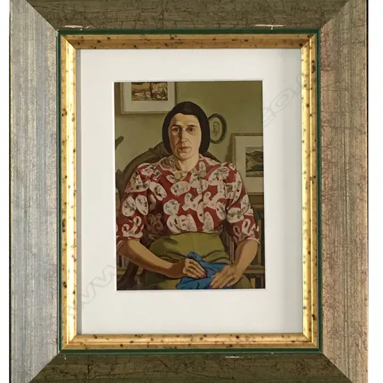 RITA ANGUS (NZ 1908-1970), BETTY CURNOW, PRINT, 360mm x 310mm
