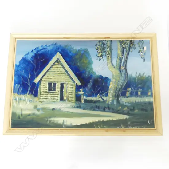 O'NEILL, Ken (NZ 20thC), Gumdigger's Hut 1976, Oil on board, signed & dated 1976, 580mm x 880mm