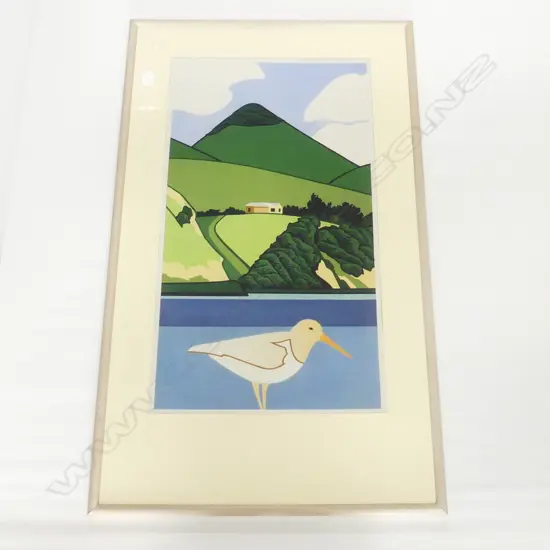 ROBYN WHITE 'WHITE OYSTER CATCHER' PRINT 740x420mm