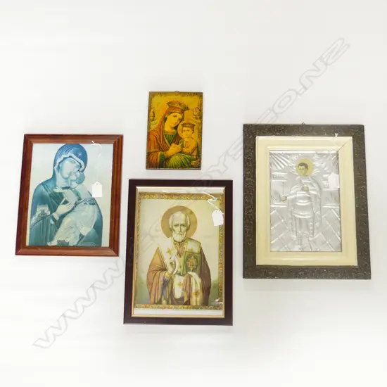 4 RELIGIOUS PICTURES LARGEST H360MM W280MM