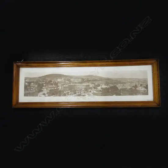OAK FRAMED PANORAMA OF BUXTON  190 X 980MM