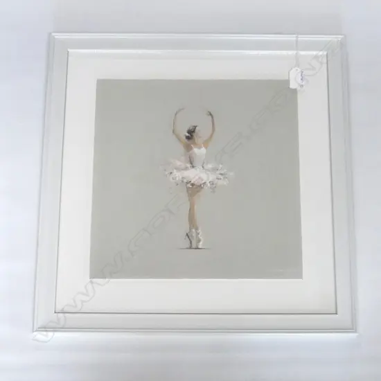 FRAMED BALLET PRINT SIGNED U HAMMOND  330 X 330MM