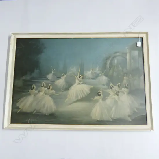 LG RETRO FRAMED CARLOTTA EDWARDS BALLET PRINT 600 X 900MM (GLASS A/F)