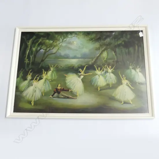 LG RETRO FRAMED CARLOTTA  EDWARDS BALLET PRINT  600 X 900MM