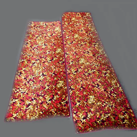 2 RETRO AXMINSTER HALL RUGS; 3600x930mm & 2800x920mm