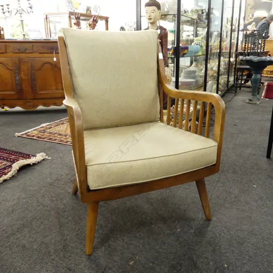 CONTEMPORARY ERCOL STYLE ARMCHAIR CHAIR