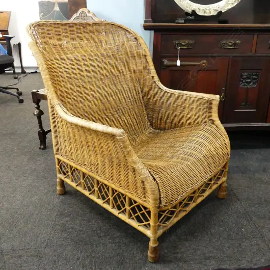 CANE CONSERVATORY CHAIR 750 x 750 x950mm
