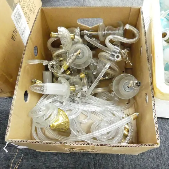 BOX LOT ASST. CHANDELIER FITTINGS