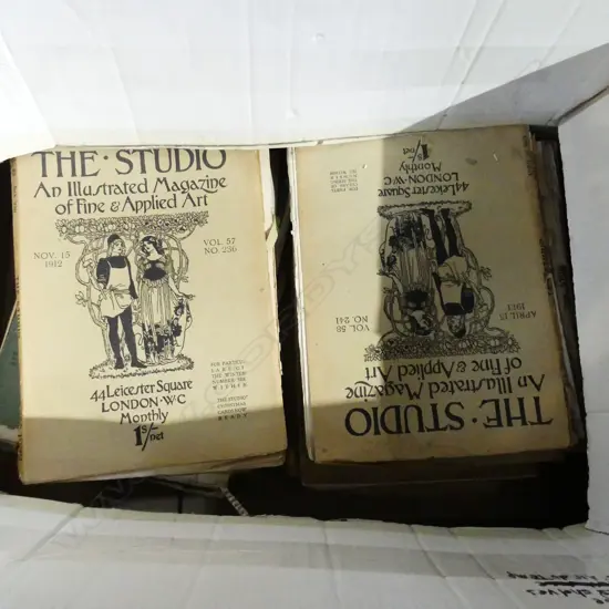 BOX LOT MAGAZINES; 'THE STUDIO; AN ILLUSTRATED MAGAZINE OF FINE & APPLIED ART' C.1910