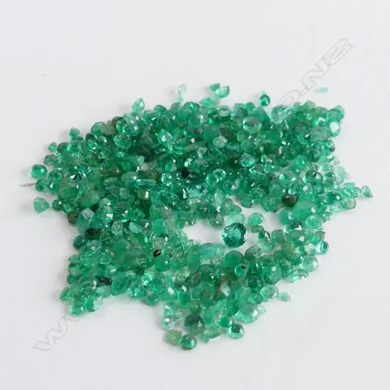 BAG 20CT FACETED EMERALDS  A/F