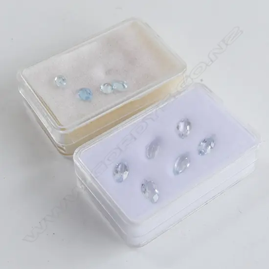 2 SM BOXES AQUAMARINE (4 X 2.5CT & 6 X 5.4CT)