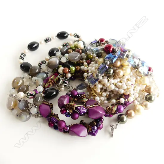 ASST BEADS FRESH WATER/ AGATE BEADS & COSTUME JEWELLERY