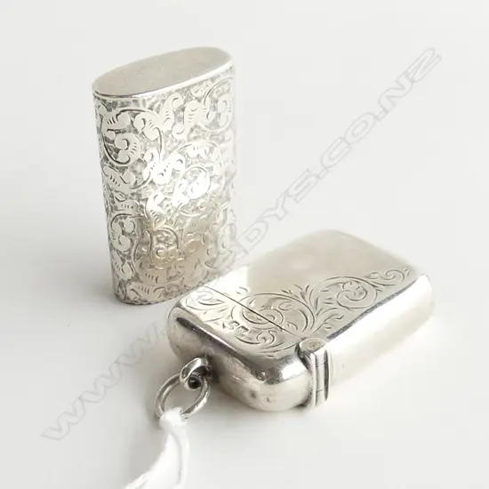 2 STG SILVER VESTAS; CHESTER 1902 & B'HAM 1886 27.7 GRAMS