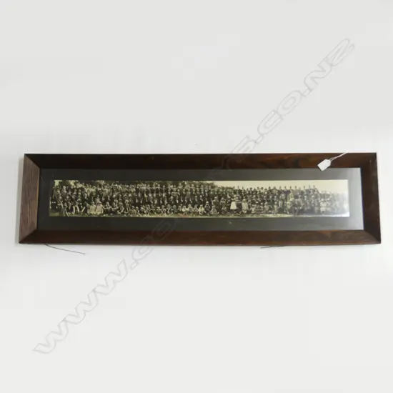 OAK FRAMED OLD PHOTO 'KINGSDOWN SCHOOL JUBILEE 1882-1932'  1090 X 280MM INCL FRAME