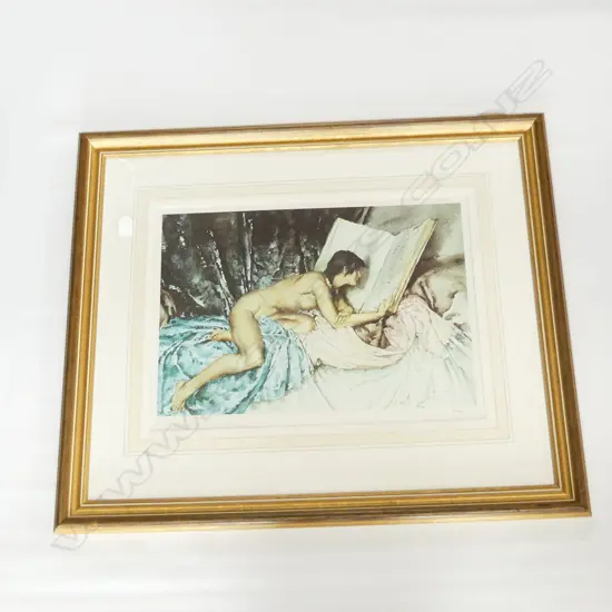 WILLIAM RUSSELL FLINT 'JANELLE & THE VOLUME OF TREASURES' PRINT 804/850  385x535mm