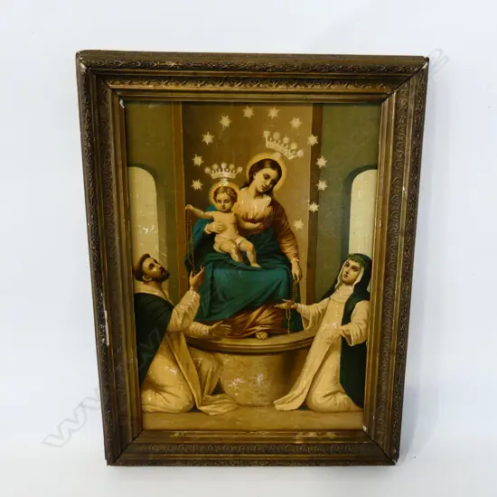 RELIGIOUS PRINT; MARY & BABY JESUS 315x220mm