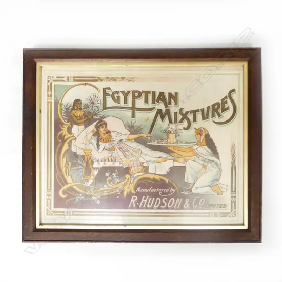 FRAMED ADVERTISING FOR EGYPTIAN MIXTURES 300 X 380mm