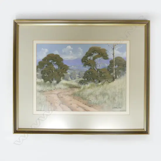 J.B. HASLAM OIL ON BOARD 'BACKTRACK ULAN N.S.W.' 270 x 360mm (Australian artist)