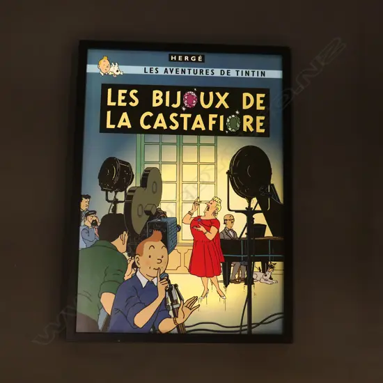 TINTIN CASTAFIRORE POSTER FRAMED H.173MM X W.153MM