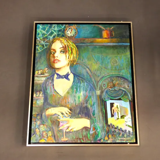 IAN KINGSTONE 'THE MOUSETRAP' OIL ON CANVAS, SIGNED KINGSTONE 06. 610 X 765MM