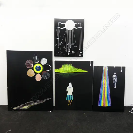 4 LG OILS ON CANVAS, LARGEST 1020 X 920MM8