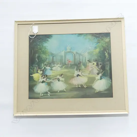 RETRO BALLET PRINT - CARLOTTA EDWARDS 'BOUQUET TABLEAU FROM PRINTEMPS A VIENNE 300x380mm