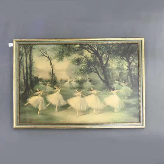 LG RETRO BALLET PRINT - CARLOTTA EDWARDS 'LES SYLPHIDES, VALSE' 570x870mm