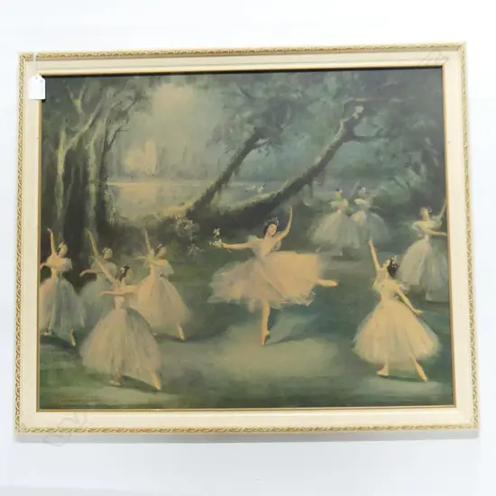 CARLOTTA EDWARDS RETRO BALLET PRINT - MARGOT FONTEYN IN GISELLE 495x595mm