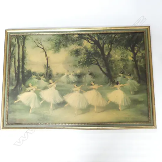 LG RETRO BALLET PRINT - CARLOTTA EDWARDS 'LES SYLPHIDES, VALSE' 600x900mm
