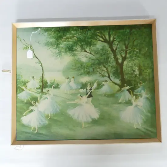 RETRO BALLET PRINT - CARLOTTA EDWARDS 'THE MAZURKA FROM 'LES SYLPHIDES' 490x600mm