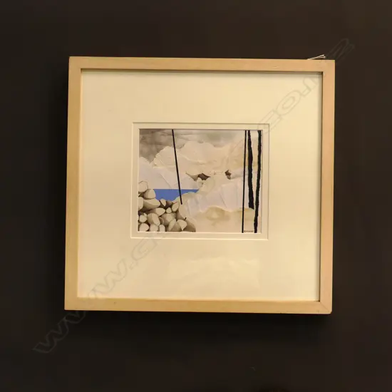 ROBYN SCHROEDER 'ROCKY SHORE' PAPER COLLAGE 145x175mm