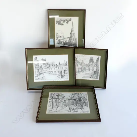 4 ENGLISH VILLAGE PRINTS 180x240mm