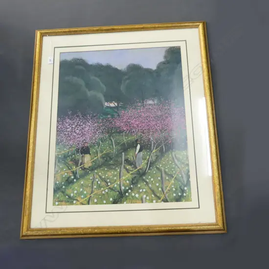 LG PRINT - FELIX VALLOTTON 'Flowering Peach Trees, Provence' 1922 700x570mm