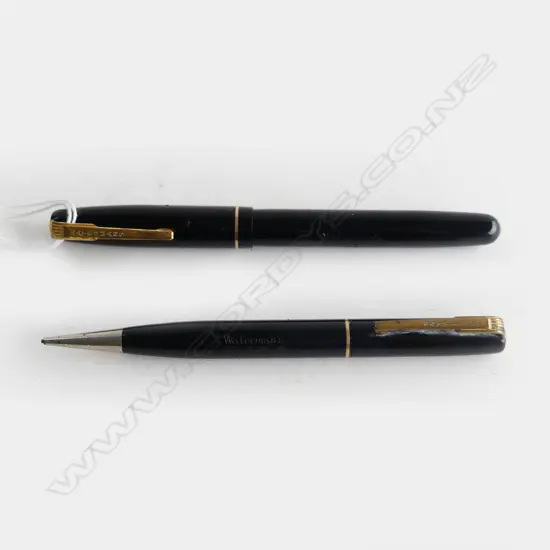 2 VINTAGE WATERMANS; PEN & PENCIL SET