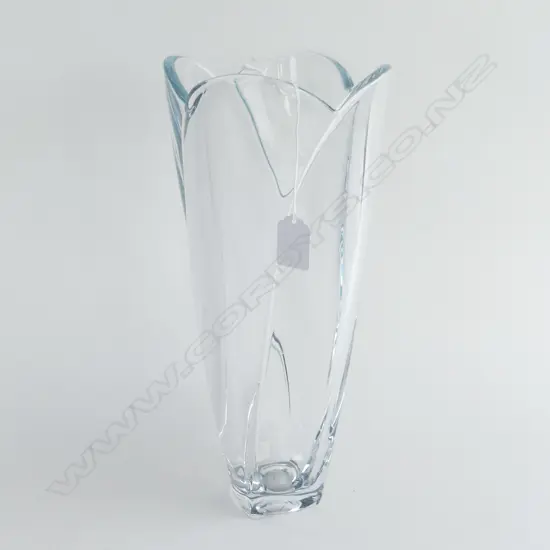 MODERN HEAVY CRYSTAL VASE H 350 MM