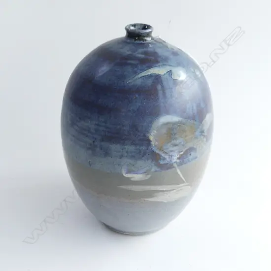 STUDIO POTTERY VASE; SIGNED & dated '81  H.260mm