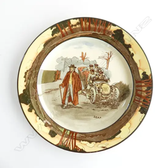 ROYAL DOULTON MOTORING PLATE 'DEAF' 270mm dia
