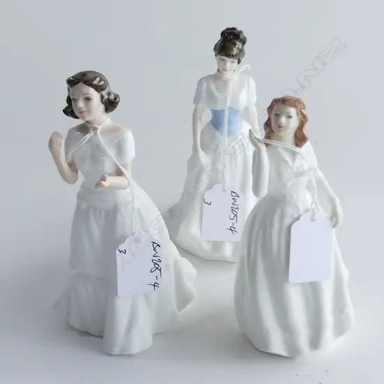 3 ROYAL DOULTON FIGURINES: 'WELCOME 1995' + 'MELODY 1998' + 'JOY 1996' H's140mmish