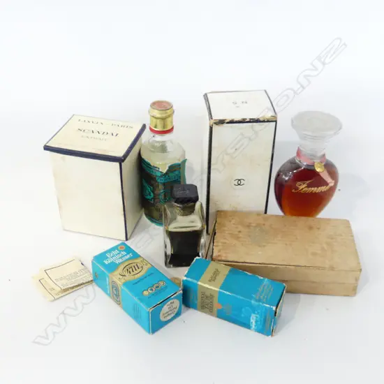 COLLECTION VINTAGE PERFUME BOTTLES; CHANEL, LANVIN ETC