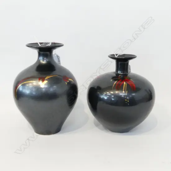 TWO STUDIO POTTERY VASES EARLY 70S BY PAUL LIARD. H.170/220mm