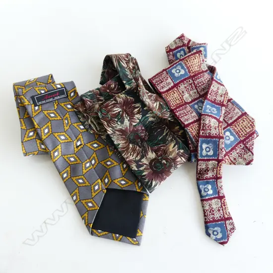 3 100% SILK DESIGNER TIES; GIVENCHY, ASCOT & LORENCO NUCCI