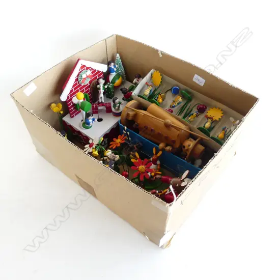 ASST. GERMAN PAINTED WOODEN ORE MOUNTAIN FOLK ART CHILDRENS TOYS; Erzgebirgische Volkskunst, Otto Mertens etc 