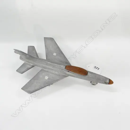 HANDMADE ALUMINUM MODEL JETPLANE OF SOLID CONSTRUCTION L.210mm