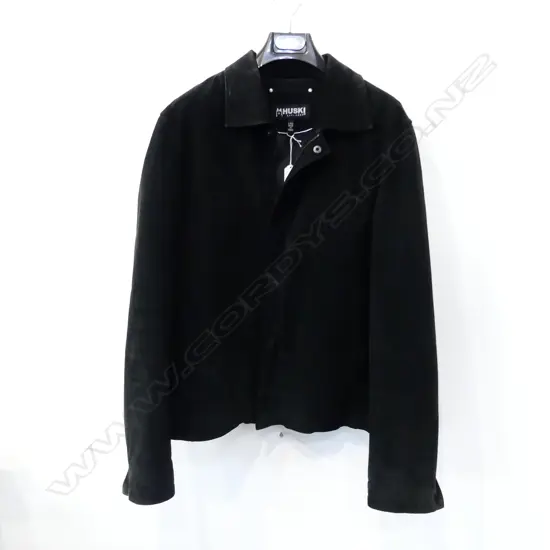 GENTS BLACK LEATHER/SUADE  JACKET "HUSKI EXPLORER" (SIZE 102 LARGE)