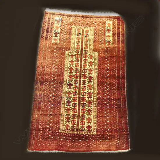 HAND KNOTTED RED PERSIAN RUG 1400 X 900MM